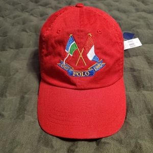 Ralph Lauren Polo Cross Flags Red Hat